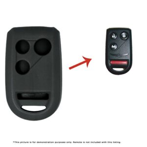 Keyless2Go Replacement for New Silicone Cover Protective Case for Honda Goldwing Remote Key Fob - Black