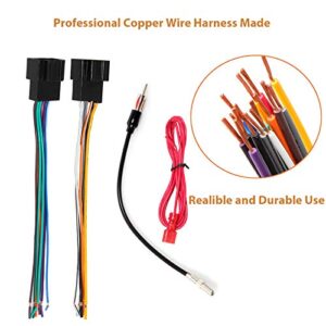 RED WOLF Car Radio Stereo Wire Harness Cable + Antenna Adapter Plug for GMC Chevy Express Savana Buick 2006-2013 Models