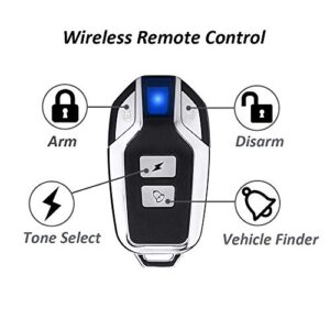 Mengshen Updated Anti Theft Bicycle Alarm, 113dB Waterproof Wireless Alarm with Remote Control for Bike, E-Bike, Motorcycle, Scooter, Trailer