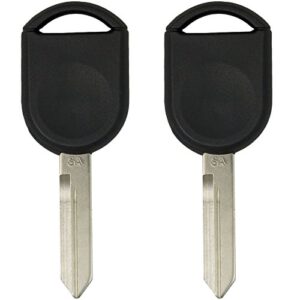keyless2go replacement for new uncut 80 bit transponder ignition car key h92 h84 h85 (2 pack)