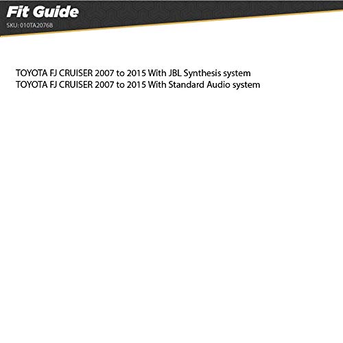 Scosche TA2076B Compatible with 2007-15 Toyota FJ Cruiser ISO Double DIN Dash Kit Black