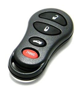 oem electronic 4-button key fob remote compatible with chrysler dodge jeep (fcc id: gq43vt17t, p/n: 04602260)