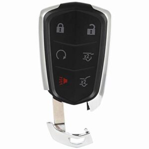 SCITOO Keyless Entry Remote Key Fob SHELL CASE Replacement for 6 Buttons Uncut Car Key for Cadillac CTS for Cadillac XTS 2014-2019 for Cadillac ATS 2015-2019 2pcs FCC HYQ2AB HYQ2AB