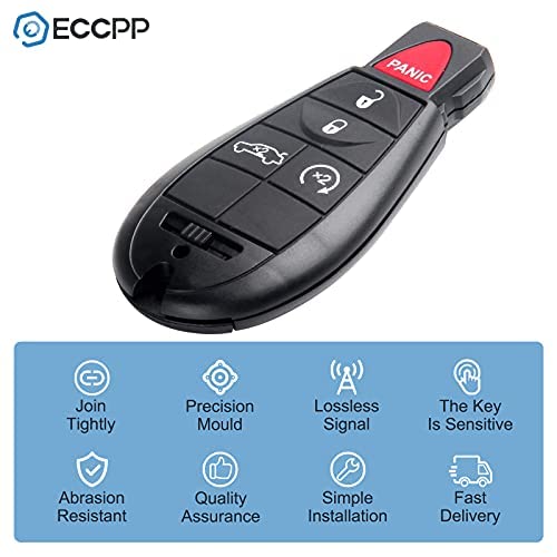 ECCPP 2X Key Fob 08-15 for Chrysler 300 for Dodge Challenger Durango Magnum for Jeep Grand Cherokee Keyless Entry Remote 56046639AC 56046639AD 56046639AE-433Mhz