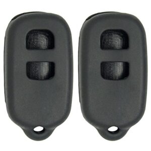 Keyless2Go Replacement for New Silicone Cover Protective Cases for Remote Key Fobs with FCC GQ43VT14T HYQ12BAN HYQ12BBX - Black (2 Pack)