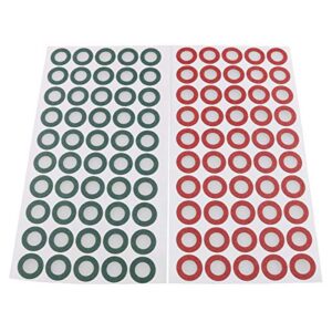e-outstanding 18650 battery insulator gasket 100pcs 18650 lithium battery insulator rings hollow paper pad electrical insulation ring adhesive cardboard sticker red and green