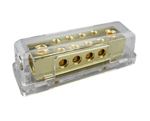 0/2 gauge to 8 x 8 gauge power/ground distribution block gold plated pd-15g