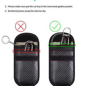 Faraday Bag for Key Fob - 2 Pack Faraday Cage Protector - Car RFID Signal Blocking - Anti-Hacking Case Blocker,Anti-Theft Pouch