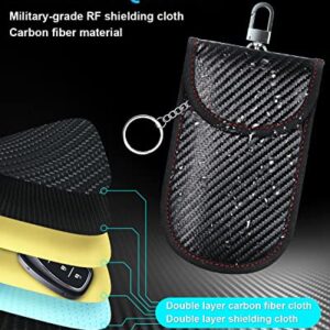 Faraday Bag for Key Fob - 2 Pack Faraday Cage Protector - Car RFID Signal Blocking - Anti-Hacking Case Blocker,Anti-Theft Pouch