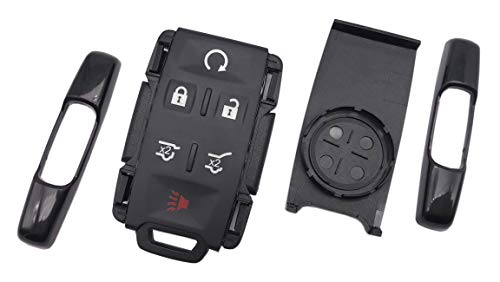 Smart Key Fob Case Shell Fit for Chevy Tahoe Suburban / GMC Yukon 2014 2015 2016 2017 M3N-32337100 Keyless Entry Remote Control Car Key Fob Cover Casing (Black)