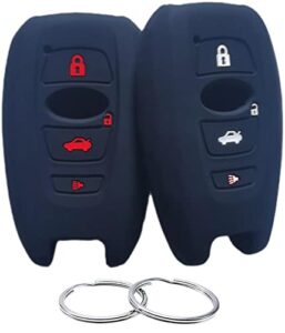 reprotecting silicone rubber key fob cover compatible with 2014-2023 subaru ascent brz crosstrek forester impreza legacy outback wrx wrx sti xv crosstrek yq14ahc hyq14ahk