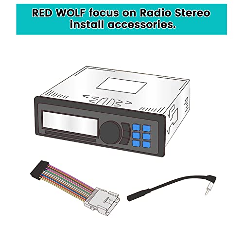 RED WOLF 16 Pin ISO Radio Wiring Harness Adapter Male & Female for 2004-2021 Freightliner, 2004-2016 Volvo, 2008-2020 Kenworth Stereo Connector to JVC Pioneer Kenwood Sony Android