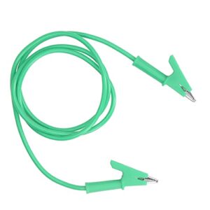 clips testing cable, dual ended crocodile clip test for battery(green)