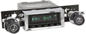 retro manufacturing hb-116-117-37-73 hermosa direct-fit radio for classic vehicle (black face and buttons and chrome bezel)