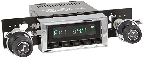 Retro Manufacturing HB-116-117-37-73 Hermosa Direct-Fit Radio for Classic Vehicle (Black Face and Buttons and Chrome Bezel)