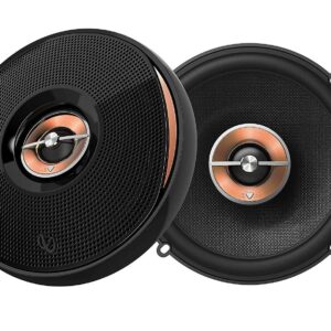 New Infinity Kappa 62IX 6.5" 225 Watts Max (75 Watts RMS) 2-Way Coaxial Car Audio Stereo Multi Element Speakers with UniPivot Tweeters with Oversized Voice Coils - Pair with Alphasonik Earbuds