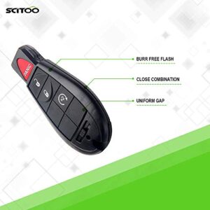 SCITOO M3N5WY783X 2X 4 Button Uncut Key Fob Replacement fit for Dodge Durango Grand Caravan Challenger Journey Commander Chrysler 300 Town & Country Volkswagen Routan IYZ-C01C