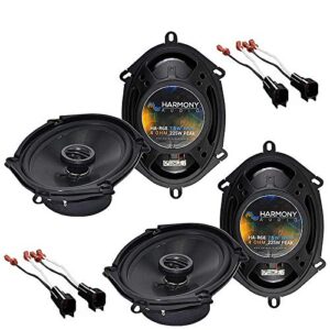 harmony audio bundle compatible with 2004-2008 ford f-150 (2) ha-r68 5×7 6×8 new factory speaker replacement upgrade package 225w speakers with ha-725600 speaker replacement harness