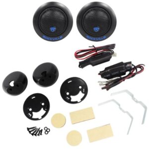 Pair Rockville RT6 240 Watt Car 1" Silk Dome Neo Swivel Tweeters+Crossovers , Black