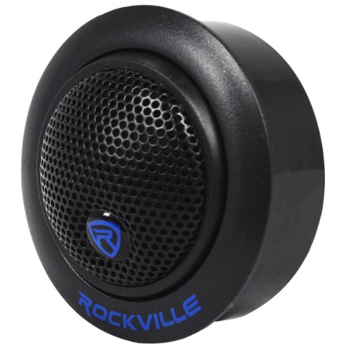 Pair Rockville RT6 240 Watt Car 1" Silk Dome Neo Swivel Tweeters+Crossovers , Black