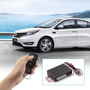 Universal Car Door Lock Vehicle Keyless Entry System Auto Remote Central Kit with Control Box, Remote car Location,Rising Power Window,with 2 Remote Controllers