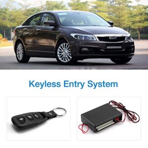 Universal Car Door Lock Vehicle Keyless Entry System Auto Remote Central Kit with Control Box, Remote car Location,Rising Power Window,with 2 Remote Controllers