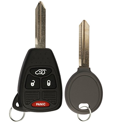 KeylessOption Keyless Entry Remote Car Key Fob and Uncut Ignition Key Replacement For M3N5WY72XX