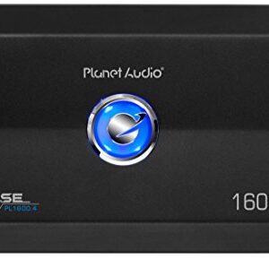 Planet Audio PL1600.4 4 Channel Car Amplifier - 1600 Watts, Full Range, Class A/B, 2/8 Ohm Stable, Mosfet Power Supply, Bridgeable