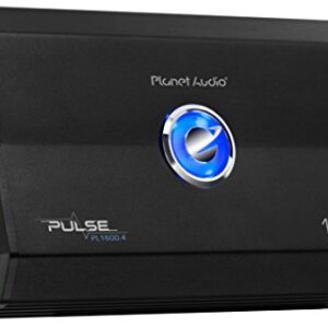 Planet Audio PL1600.4 4 Channel Car Amplifier - 1600 Watts, Full Range, Class A/B, 2/8 Ohm Stable, Mosfet Power Supply, Bridgeable