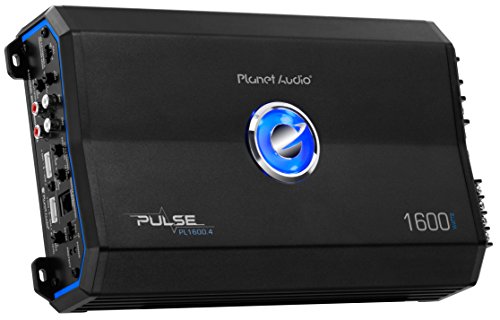 Planet Audio PL1600.4 4 Channel Car Amplifier - 1600 Watts, Full Range, Class A/B, 2/8 Ohm Stable, Mosfet Power Supply, Bridgeable