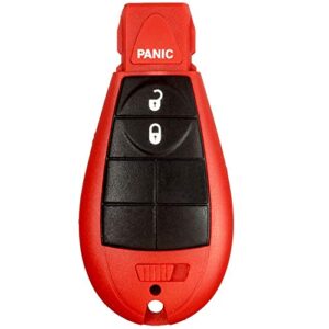 1 new red keyless entry 3 button remote key fob shell / case m3n5wy783x iyzc01c 56046707ae for chrysler town country dodge challenger charger durango grand caravan journey & ram