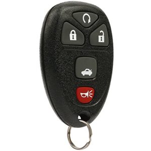 car key fob keyless entry remote fits chevy impala monte carlo/cadillac dts/buick lucerne 2006 2007 2008 2009 2010 2011 2012 2013 (ouc60270, ouc60221)