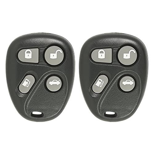 Keyless2Go Replacement for New Keyless Entry 4 Button Remote Car Key Fob for Select DeVille Eldorado Seville That Use FCC ID KOBUT1BT 25656444 25656445 (2 Pack)