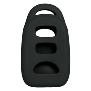 keyless2go replacement for new silicone cover protective case for select remote key fobs pinha-t008 – black