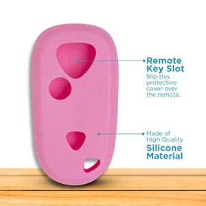 Keyless2Go Replacement for New Silicone Cover Protective Case for Remote Key Fobs with FCC E4EG8D-444H-A - Pink