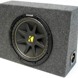 Kicker Bundle Compatible with Universal Vehicle 43C104 Single 10" Loaded Sub Box Enclosure