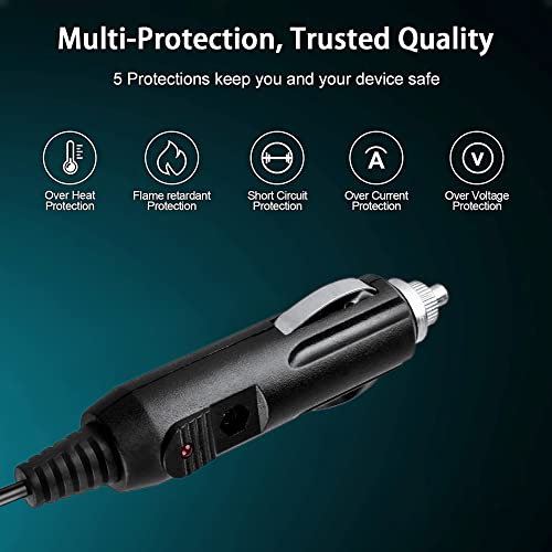 Jantoy Car DC Adapter Compatible with QFX PD107 7 Multi Media Portable DVD Player Quantum FX Auto