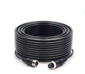 zeroxclub 50ft 15m video cable for backup camera of 4pin interface for ery01/sy01/by701a/by702a/by902a/by904a/by102a/by104a/by702