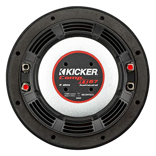 KICKER CompRT 6.75"(165mm) Subwoofer, DVC, 2-ohm, RoHS Compliant