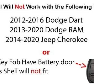 1 New Camouflage Keyless Entry 3 Buttons Remote Start Car Key Fob Shell / CASE IYZC01C 56046707AE Compatible with Town Country Challenger Charger Durango Grand Caravan Journey Ram