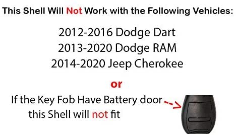 1 New Camouflage Keyless Entry 3 Buttons Remote Start Car Key Fob Shell / CASE IYZC01C 56046707AE Compatible with Town Country Challenger Charger Durango Grand Caravan Journey Ram