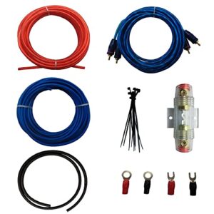 10 Gauge Amp Kit Amplifier Install Wiring Complete 10 Ga Installation Cables 600W …