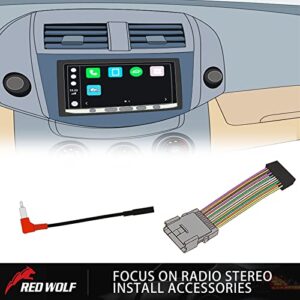 RED WOLF Replacement with Ford F150/F250 Lincoln Mercury 2003-2013 Stereo Radio Wire Harness Head Unit Video RCA Adapter Amp Power Input Connector