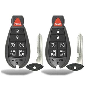 2 new keyless entry 7 buttons remote start car key fob m3n5wy783x, iyz-c01c for town country dodge grand caravan volkswagen routan