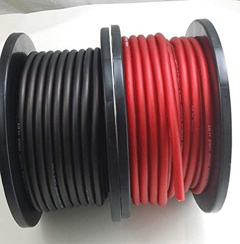 Install Bay 6 Gauge AWG Wire clabe 20 FT 10 Black 10 Red Power Ground Stranded Primary