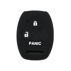 SEGADEN Silicone Cover Protector Case Holder Skin Jacket Compatible with HONDA 2+1 Button Remote Key Fob CV2204 Black