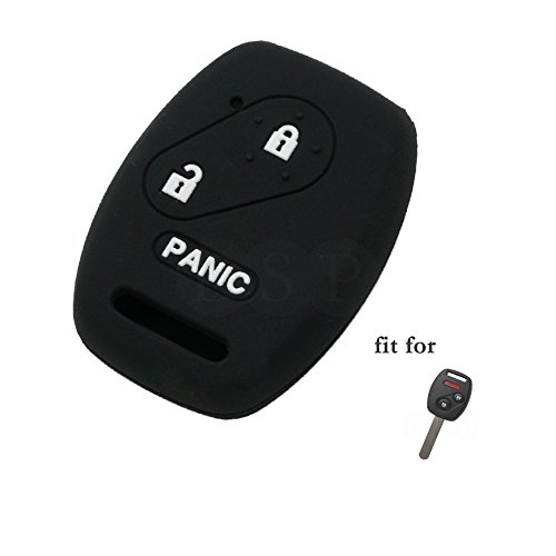 SEGADEN Silicone Cover Protector Case Holder Skin Jacket Compatible with HONDA 2+1 Button Remote Key Fob CV2204 Black