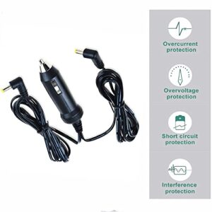 Dysead Car DC Adapter Y Cable 2 Output Compatible with Sylvania Sdvd8730 Sdvd8732 Sdvd8706 Sdvd8706b Sdvd8727 Sdvd8791 Sdvd8735 Sdvd8737 7 Dual Screen Portable DVD Player 9-12V