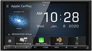 kenwood excelon dmx907s 6.95″ digital multimedia bluetooth car stereo with usb, am/fm hd radio, double din, wireless apple carplay and android auto, siriusxm