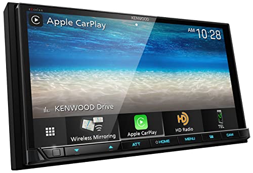 KENWOOD eXcelon DMX907S 6.95" Digital Multimedia Bluetooth Car Stereo with USB, AM/FM HD Radio, Double DIN, Wireless Apple CarPlay and Android Auto, SiriusXM